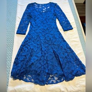 Leslie Fay Cobalt Blue Cocktail Dress, size 6